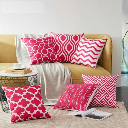 Vista 13 de Modern Homes Fundas de almohada en blanco y negro de 16 x 16 pulgadas; fundas de cojín 100% algodón para sofá y cama; fundas de cojín en blanco