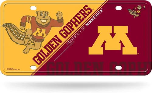 Vista 15 de NCAA etiqueta de metal para auto, negro