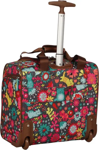 Vista 2 de Lily Bloom Designer - Maleta de viaje de 15 pulgadas para viajes cortos fin de semana negocios equipaje ligero maleta de 2 ruedas giratorias bajo