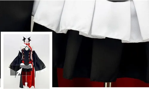 Vista 5 de Vestido de disfraz de anime con mangas acampanadas, conjunto completo con accesorio para mujer
