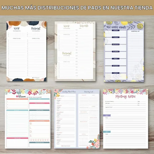 Vista 7 de bloom daily planners Bloc de lista de tareas programadas diarias sin fecha, hojas de planificación arrancables, 6 x 9 pulgadas, mármol con bloqueo