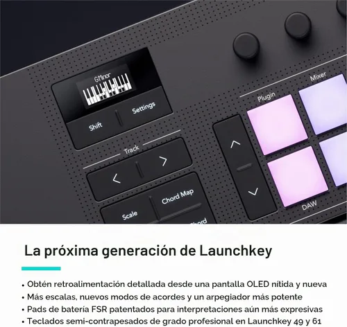 Vista 11 de Novation Launchkey 25 MK4 - Controlador de teclado compacto de 25 teclas, USB, MIDI con integración DAW. Modo acorde, modo de escala, 8 almohadillas
