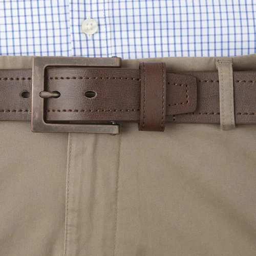 Vista 7 de Marino Avenue Cinturón para hombre, cinturón casual de cuero, se ve muy bien con jeans, caquis, vestido, con hebilla clásica de una sola clavija