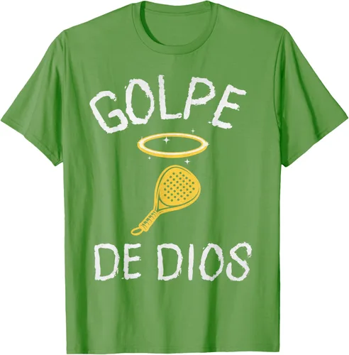 Vista 15 de Golpe De Dios Padel Player Sport in Spanish En Espanol Men's T-Shirt