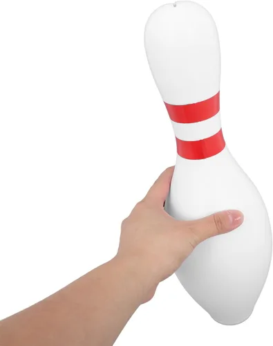 Vista 4 de Artibetter Hucha con forma de bolos, caja de monedas de plástico irrompible para niños, adolescentes y adultos, adorno de escritorio para el hogar