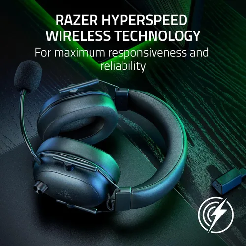 Vista 4 de Razer BlackShark V2 HyperSpeed Auriculares inalámbricos para juegos 9.88 oz ligeros - THX Spatial Audio - Micrófono flexible - Controladores