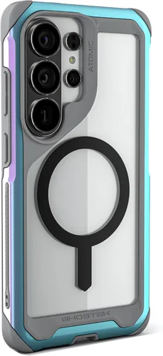 Vista 10 de Ghostek Atomic - Funda delgada para Galaxy Z Flip 4, parte trasera de aramida con parachoques de aluminio rojo, funda protectora de doble capa a