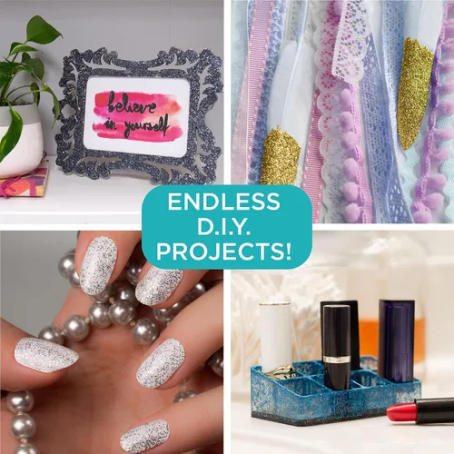 Vista 5 de Horizon Group USA Paquete surtido de purpurina – 90 piezas, fino, neón, formas, papel de aluminio y más, ideal para resina, artes y manualidades