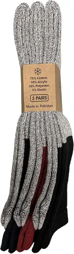 Vista 4 de Yacht & Smith Calcetines térmicos para hombres, mujeres y niños, paquete a granel, calcetines gruesos y cálidos para botas de invierno para clima
