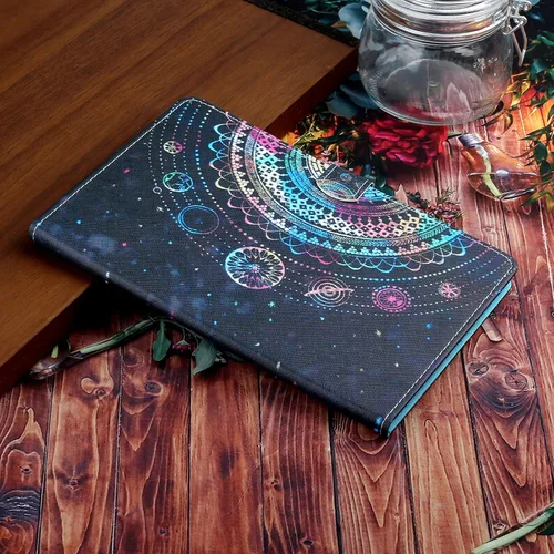 Vista 8 de REASUN Funda para Galaxy Tab A7 Lite de 8.7 pulgadas 2021, cubierta de piel sintética con ranuras para tarjetas, soporte multiángulo, funda