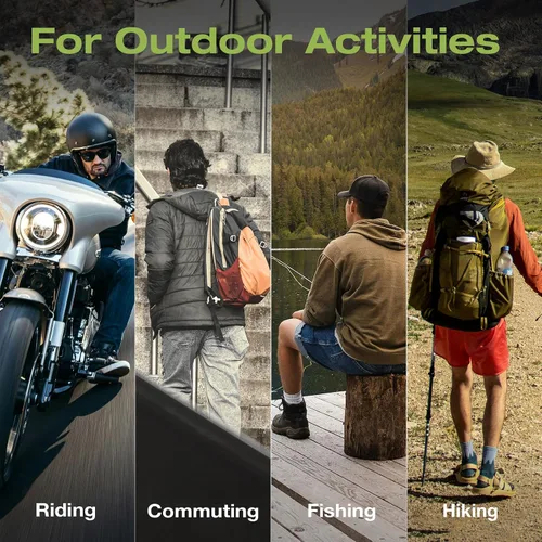 Vista 7 de Scoyco Chaquetas impermeables para hombre, chaqueta impermeable ligera para exteriores con capucha