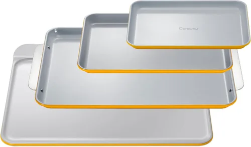 Vista 37 de Caraway Bandeja de cerámica antiadherente para hornear, revestimiento de cerámica naturalmente resbaladizo, no tóxico, libre de PTFE ni PFOA