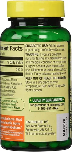 Vista 7 de Spring Valley - Zinc 50 mg, 200 unidades de suplemento de zinc Spring Valley es adecuado para la ingesta diaria.