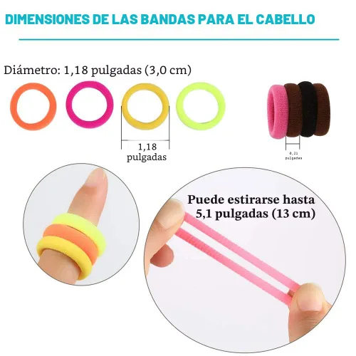 Vista 4 de QRTVI 120 Piezas Ligas para el Cabello de Bebé, Ligas de Cabello de Algodón para Niñas Pequeñas y Niños, Bandas para el Cabello Pequeñas Multicolor