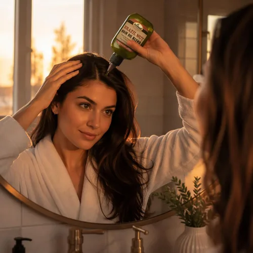 Vista 4 de Difeel Aceite natural para el cabello acondicionador profundo de alta calidad, aceite de nuez de Brasil, 2.5 onzas
