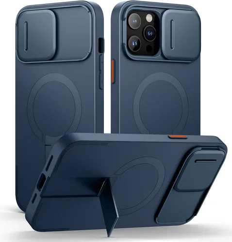 Vista 13 de SURITCH Funda para iPhone Air con cubierta de control de cámara, funda deslizante para cámara y soporte ajustable, compatible con MagSafe, a prueba