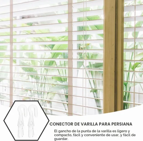 Vista 9 de DECHOUS 6 piezas de repuesto de gancho para varilla de giro de obturador, de plástico transparente, puntas de gancho de varilla de repuesto