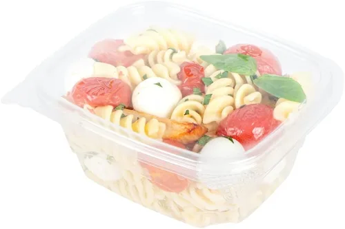 Vista 20 de Futura - Recipientes para aperitivos de 5 onzas, 100 recipientes para salsa para microondas, 2 compartimentos, tapa con bisagras, vasos de plástico