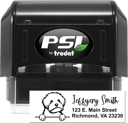 Vista 74 de American Bulldog Stamp Duo, Custom Return Address for Dog Lovers, Personalized Mail Mark for Letters and Cards