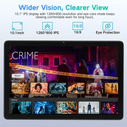 Vista 11 de Tablet Android 15 de 10.1 Pulgadas con Gemini AI – Octa-Core 12GB RAM 128GB ROM (Expandible a 2TB), Tablets PC con Pantalla Táctil HD Grande