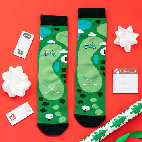 Vista 3 de I'd Rather Be - Calcetines divertidos para hombres y mujeres, regalos para golf, caza, camping, senderismo, esquí, lectura, deportes y mucho más