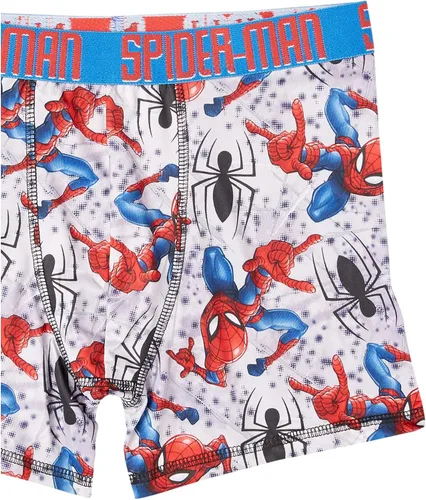 Vista 6 de Spiderman Boys' Boxer Brief Multipacks with Multiple Print Choices Available in Sizes 4, 6, 8, 10, and 12