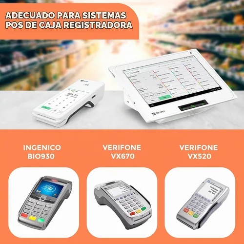 Vista 5 de Papel térmico de 2 1/4 pulgadas x 50 pies (2 rollos), Blanco