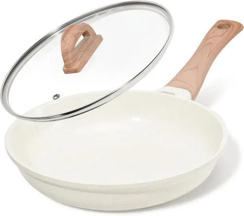 Vista 13 de Cacerola antiadherente de cerámica con tapa, olla pequeña antiadherente de 2.0 cuartos de galón con mango que se mantiene fresco, olla de cocción