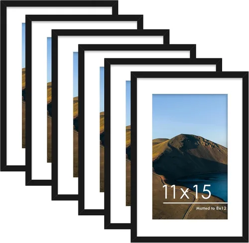 Vista 55 de PEALSN - Juego de 6 portarretratos de 5 x 7 pulgadas para fotos de 4 x 6 pulgadas con paspartú/5 x 7 pulgadas sin paspartú, para montaje en Negro