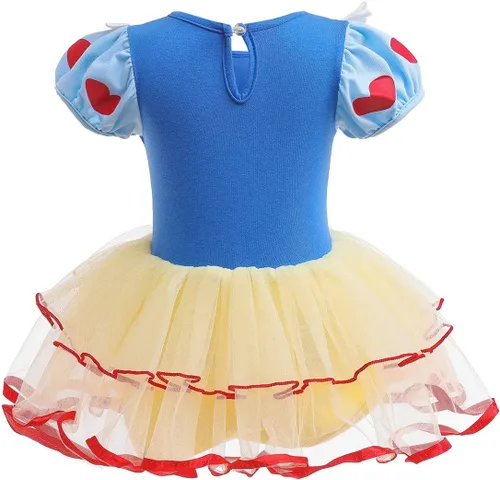 Vista 208 de Disfraz de princesa de Belle Sofía Blancanieves para niñas pequeñas, disfraz de princesa, Navidad, Halloween, mameluco con diadema