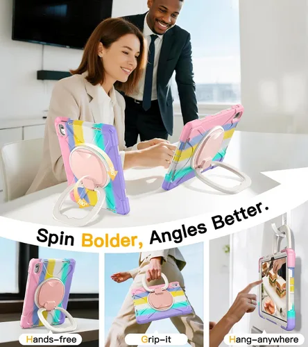 Vista 4 de BRAECN Funda para iPad (A16) de 11ª/10ª generación de 11 pulgadas/10.9 pulgadas 2025/2022, funda de silicona resistente con protector de pantalla