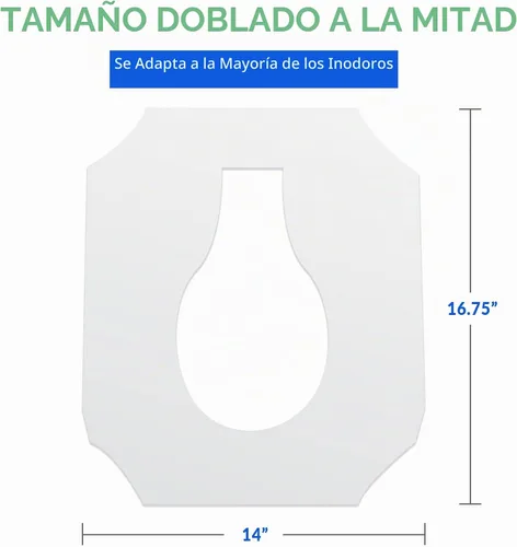 Vista 5 de Reli. Fundas de asiento de inodoro (2000 piezas, 8 paquetes de 250) desechables Disposable Toilet Seat Cover 14x16" (Half-Fold) Paper Liners for