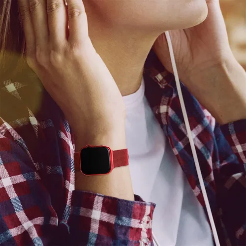 Vista 3 de Correa de metal compatible con correas de Apple Watch de 1.496 in 1.575 in 1.614 in 1.654 in 1.732 in 1.772 in 1.811 in 1.929 in Ultra 3/2/1, correa
