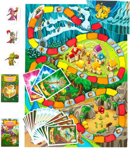 Vista 6 de Mi Primer Juego de Mesa de Aventura de Dragones - Los Niños Salvan el Reino, Juego de Aventura de Fantasía para Principiantes para Niños de 5+