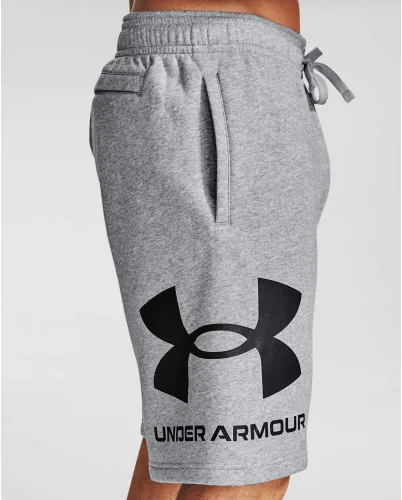 Vista 3 de Under Armour Pantalones cortos Rival Fleece Big Logo para hombre, Negro