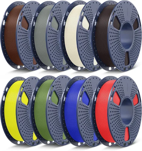 Vista 11 de SUNLU - Filamento PLA Plus para impresora 3D, 1.75 mm, bobina de 1 kg (2.2 lb), enrollado de forma ordenada, precisión dimensional ±0.02 mm