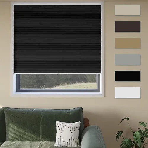 Vista 12 de MYshade Persianas celulares sin cordones, sin herramientas, sin taladro, persianas opacas para ventanas de interior, tamaño 19 pulgadas de ancho x