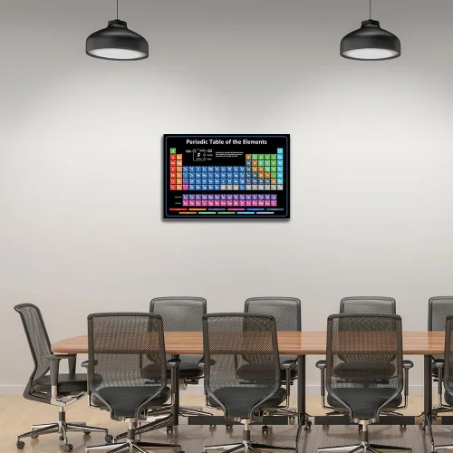 Vista 3 de Tabla Periódica Educativa de los Elementos, Póster Científico de Pared, Elementos Químicos Codificados por Colores, para Aprendizaje de Química