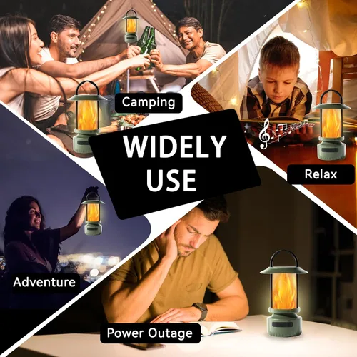 Vista 9 de Swingers Altavoces Bluetooth para exteriores con llama parpadeante, luces de altavoz Bluetooth portátiles impermeables, altavoz al aire libre