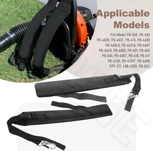 Vista 6 de Correas de soplador de mochila/arnés de soplador compatible con ecosopladores PB-260 PB260L PB261L PB-403 PB-403H PB413 PB-460 PB-601 sustituye a