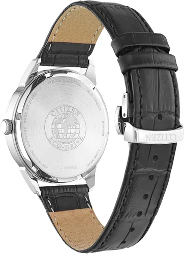 Vista 3 de Citizen Mens Corso Stainless Steel Eco-Drive Watch with Leather Strap