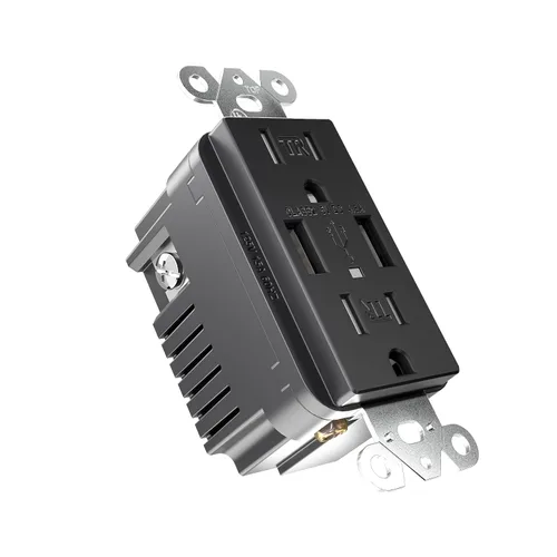 Vista 6 de Dependable Direct - 2 puertos USB de alta velocidad 4.8A y 15 A dúplex, resistencia a la manipulación y receptáculo de pared, incluye placa de pared