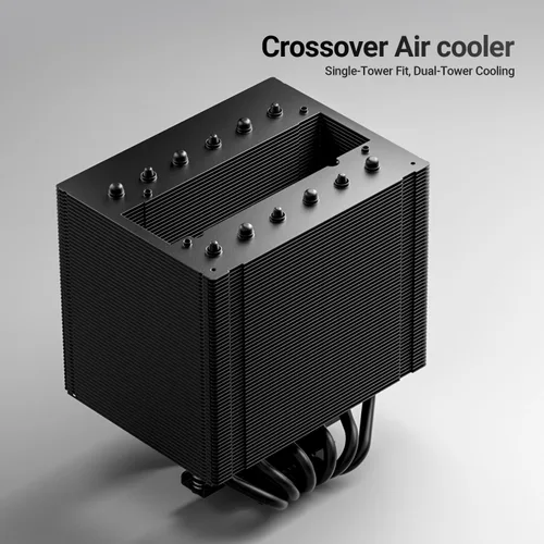 Vista 2 de ID-COOLING FROZN A620 SLK - Enfriador de aire para CPU, diseño híbrido de torre simple/doble, ventiladores contrarrotativos dobles, 6 tubos de calor