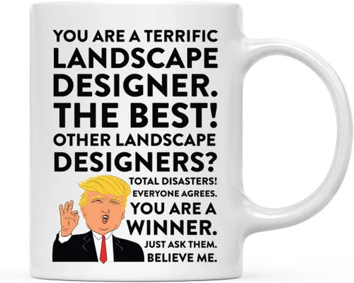 Vista 34 de Andaz Press Round 11 oz taza de té de cerámica para café divertido presidente Donald Trump regalo de Navidad, You are a Terrific Aquatic Biologist