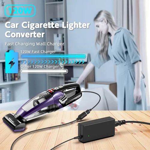 Vista 4 de Convertidor de CA a CC de 12 V 10 A Adaptador de fuente de alimentación de enchufe de encendedor de cigarrillos de automóvil Transformador de CA/CC
