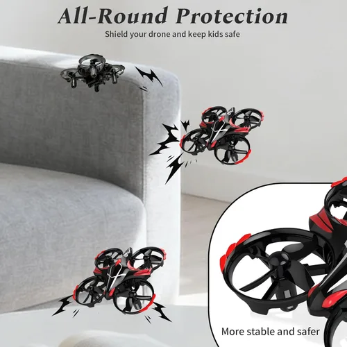 Vista 6 de A ALPHA Mini dron para niños, juguete volador controlado por gestos y aviones RC con control remoto, diversión en interiores y exteriores para niños