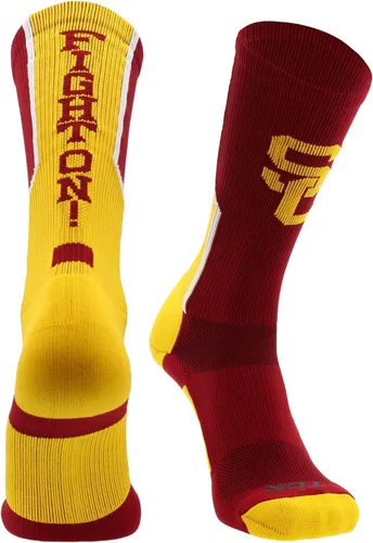 Vista 26 de TCK NCAA Perimeter Crew Socks, calcetines deportivos de equipo de rendimiento atlético para hombres y mujeres, absorben la humedad, con licencia