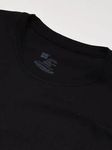 Vista 2 de Hanes Ultimate Comfort Fit - Camiseta de algodón elástico con cuello redondo para hombre