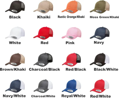 Vista 3 de Gorra de camionero personalizada Yupoong 6606 bordada con tu propio texto curvado