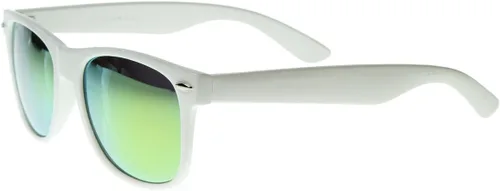 Vista 3 de zeroUV - Gafas de sol cuadradas blancas para hombres con lente reflectante